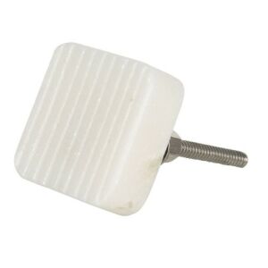 Clayre-Eef Fehér Márvány Szögletes Ajtófogantyú, 3x3cm - Clayre & Eef