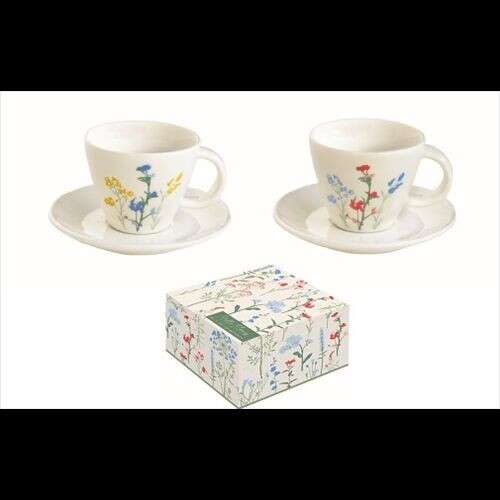 Mille Fleurs Porcelain Espresso Cup & Saucer Set 120ml, Boxed 78946994