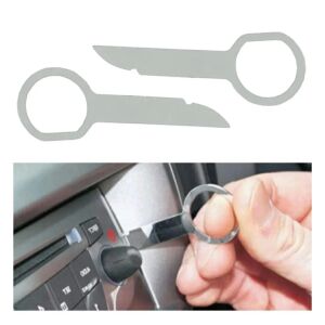 2 darab autórádió és navigációs bontókulcs készlet, 7 cm, acél, ezüst