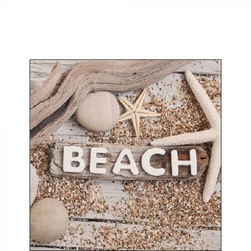 Ambiente Beach Wood Papírszalvéta - Tengerparti Dizájn - 25x25cm - 20db