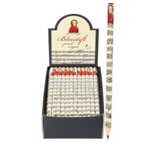 Mozart ceruza, zenei ceruza, zenei jegyek ceruza, ceruza Mozart képpel, Fridolin ceruza, ajándék ceruza - Toll & Ceruza