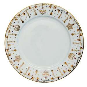 Easy Life-Nuova karácsonyi fények porcelán lapostányér, 26,5cm - Tányér