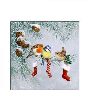 Karácsonyi zokni mintás szalvéta, 20 darabos - Ambiente