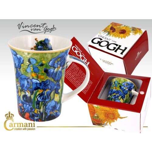 Carmani 350ml porcelánbögre Van Gogh Íriszek mintával - Bögre