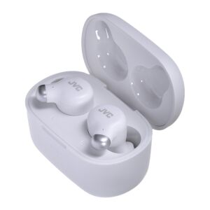 JVC HA-A25T-W-U True Wireless Earbuds in charging case, white - Headphone and Bluetooth Speaker
