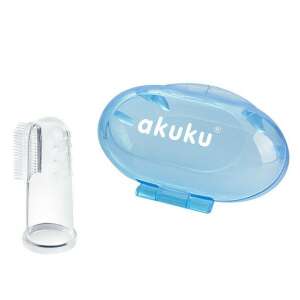 Akuku szilikon ujjkefe tokban, kék - Akuku