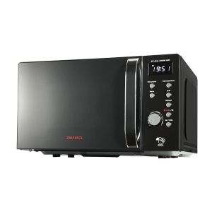Микровълнова печка Aiwa 20L с функция грил, черно покритие - Микровълнова фурна, Аспиратор за готварски печки и Гореща плоча