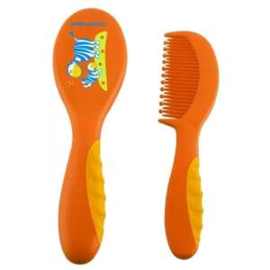 Canpol baba hajkefe és fésű szett, narancs zebra mintával - Canpol babies