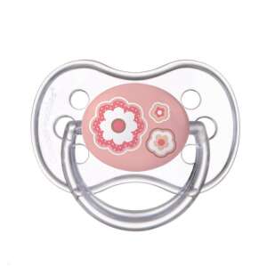 Canpol babies nyugtató szilikon cumi szimmetrikus  0-6 hó - rózsaszín virág 75235693 