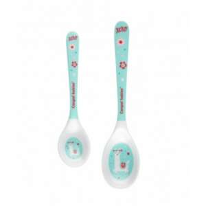 Canpol Babies Exotic Animals melamin kanálkészlet, 2 db, türkiz láma, 9 hónapos kortól - Canpol babies