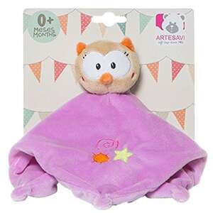 Artesavi lila bagoly alvókendő, puha plüss, 0+ hónapos kortól - Artesavi