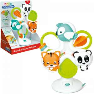 Clementoni Baby Round & Round Animals fejlesztő játék forgó állatokkal és hangokkal - Clementoni