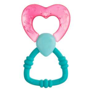 Canpol Babies Víz Hűtő Rágóka Csörgővel, rózsaszín szív alakú, 0 hónapos kortól - Canpol babies