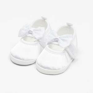 Baba szatén balettcipők New Baby fehér 0-3 h 75495509 Puhatalpú cipők, kocsicipők