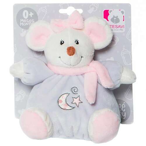 Artesavi plüss csörgő egér, 12 cm, rózsaszín, baba játék