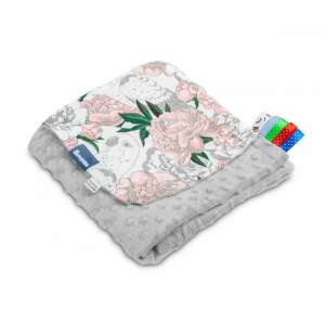 Sensillo kétoldalas babapléd szürke színben virágmintával, 75x100cm - Sensillo