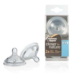 Tommee Tippee Closer To Nature 2db-os szilikon 3+ etetőcumi - közepes folyású 75241861 Tommee Tippee