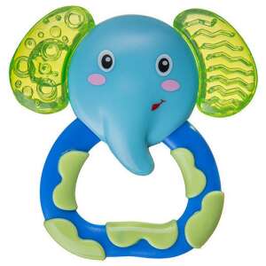 Akuku elefánt rágóka, kék és zöld színben, 0-1 éves babáknak - Akuku