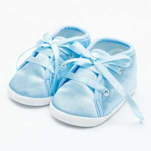 Baba szatén cipő New Baby kék 3-6 h 75496291 Puhatalpú cipők, kocsicipők