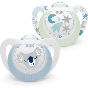NUK Star Day & Night Világító szilikon játszó és altatócumi (2 db) 0-6 hó fiús 75242461 Nuk