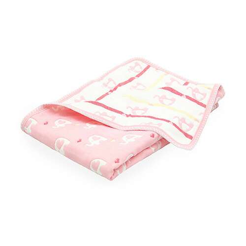 Scamp Rose White Elephant babatakaró elefánt mintával, 75x100 cm