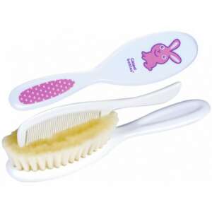 Canpol Babies rózsaszín baba hajkefe és fésű szett, puha sörték, kíméletes a baba fejbőréhez - Canpol babies