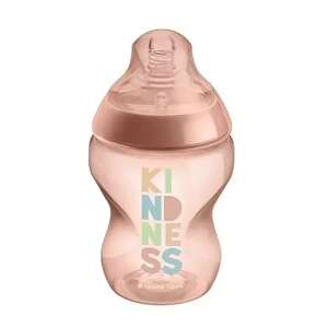 Tommee Tippee Closer to Nature 260ml cumisüveg, Kindness mintával, 0+ hónapos, rózsaszín - Tommee Tippee