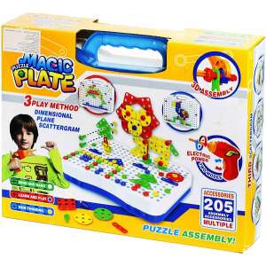 Magic Plate Puzzle 3D Összeszerelő Játék 205 darabbal, beleértve a csavarhúzót, fúrót, fogót, csavarkulcsokat és egy tárolódobozt - Nonbrand Interaktív gyerek játék