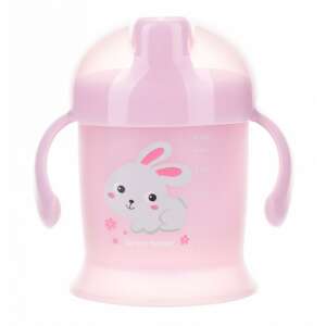Canpol babies csöpögésmentes itatópohár 200 ml, rózsaszín nyuszi mintával, 9 hónapos kortól - Canpol babies