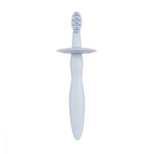 Canpol Babies szilikon masszázsfogkefe rágóval és pajzzsal, kék, 0 hónapos kortól - Baba fogkefe