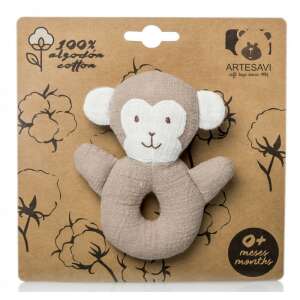 Artesavi majom csörgő, 100% pamut, puha játék babáknak - Artesavi