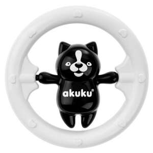 Akuku fekete-fehér maci csörgő játék babáknak - Akuku