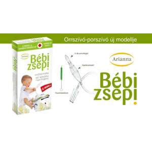 Arianna Bébi zsepi orrszívó porszívó, új modell, 2 szívófejjel, tisztítókefével, könnyen összeszerelhető, könnyen tisztítható - Baba egészség