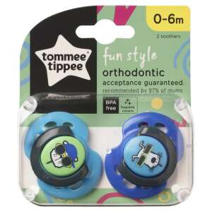 Tommee Tippee Fun Style Ortodontalis Cumi, 2 db, 0-6 Hónap, Kék Kutya Design - Tommee Tippee