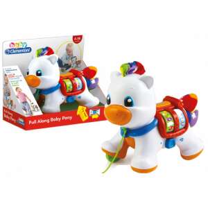 Clementoni Baby Clementoni Húzható Póni interaktív játék babáknak, színes sörénnyel és forgó számokkal a nyeregben, tökéletes a színek és számok tanulásához - Clementoni