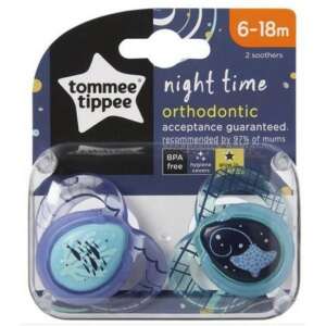 Tommee Tippee Night Time játszócumi 6-18 hó 2 db - korall és rája 75251524 Cumik