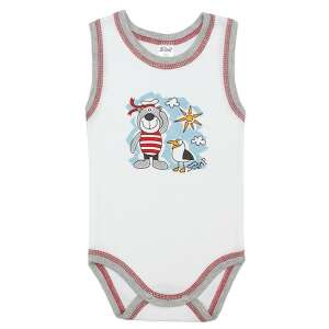 Scamp baba kombidresz tengerész mackós mintával, 56-os méretben, szürke - Scamp