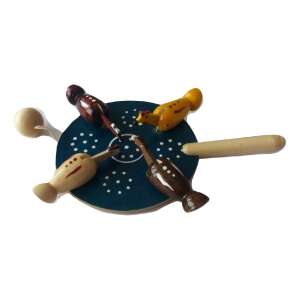 Hühnerfutterspielzeug aus Holz, blau und gelb, für Hühner - Nonbrand Entwicklungsspiele für Kinder im Kindergartenalter