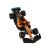 Изглед отгоре под ъгъл на McLaren F1 RC Състезателна кола 1:18 Мащаб, оранжево и черно