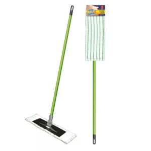 Mop plat din microfibră pentru curățarea pardoselilor + mâner 120cm AZUR - YORK - CASA CURATĂ 147145686 - Felmosó