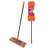 York Mop flacher Mikrofaser-Mop mit Teleskopstiel, orange, 2er-Set
