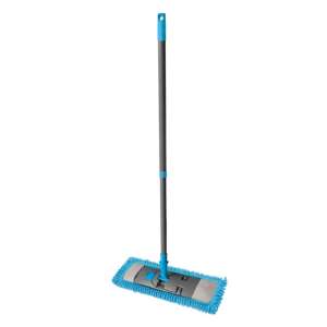 York Mop plochý mikrovláknový mop s teleskopickou rukoväťou, modrý - Felmosó