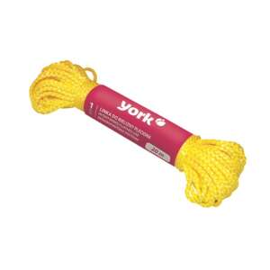 York 20m woven clothesline, yellow - Outdoor clothes dryer