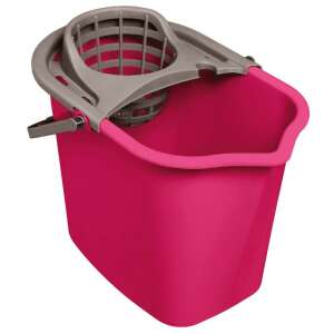 York 10L Eimer mit Wringer aus Kunststoff, rosa - YORK