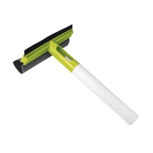 York window squeegee with sponge, green and white, 33.5x20x8 cm