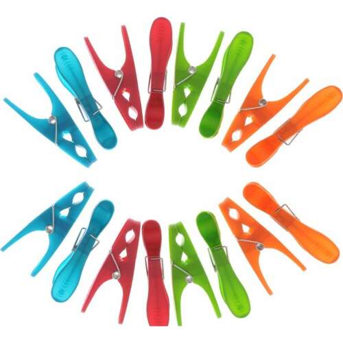 16 pack of York clothespins, assorted colors, perfect for hanging laundry