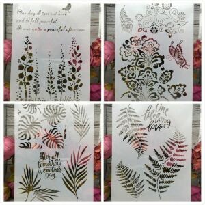 4-Piece Leaf Stencil Set 145052148 - Stencil