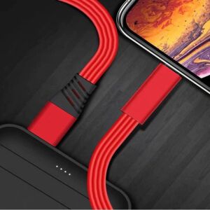 Ultra Durable USB-C Cable connected to phone and power bank - Nonbrand USB Cable