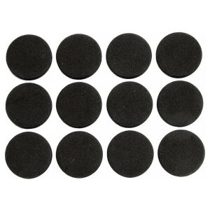 VOREL fekete kerek csúszásgátló bútorláb alátétek, 28mm, 12 darabos csomag - Padlóvédő bútorláb alátét