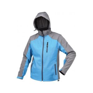 YATO blau-graue Softshell-Arbeitsjacke mit Kapuze - Arbeitsschutzkleidung